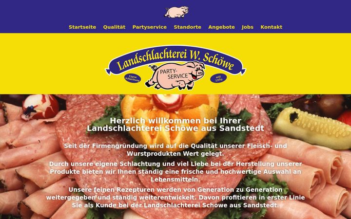 Screenshot of landschlachterei-schoewe.de