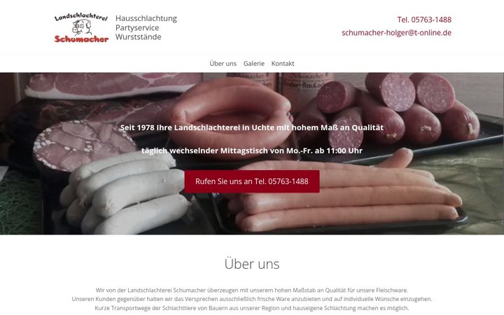 Screenshot of landschlachterei-uchte.de