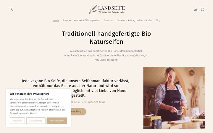 Screenshot of landseife.de