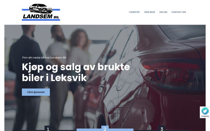 Kuvakaappaus sivustosta landsembil.no