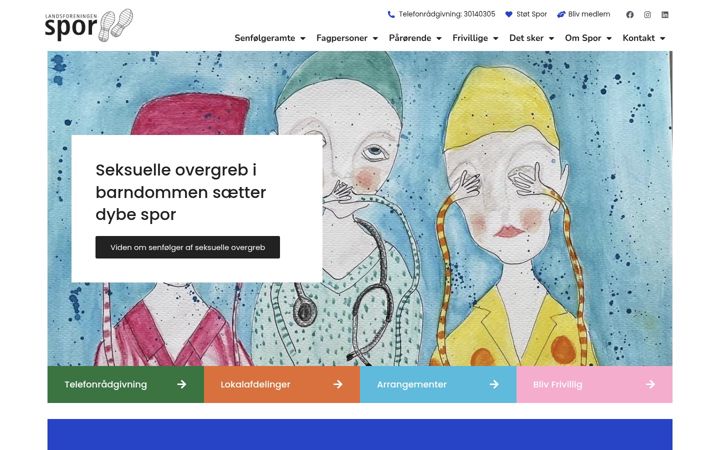 Screenshot of landsforeningen-spor.dk