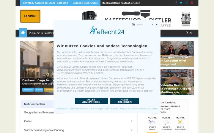 Screenshot of landshut.info