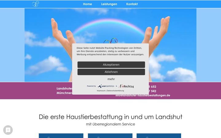 Screenshot of landshuter-haustierbestattungen.de