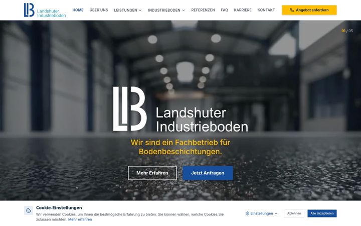 Screenshot di landshuter-industrieboden.de