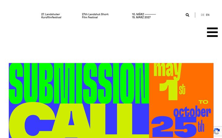 Screenshot of landshuter-kurzfilmfestival.de