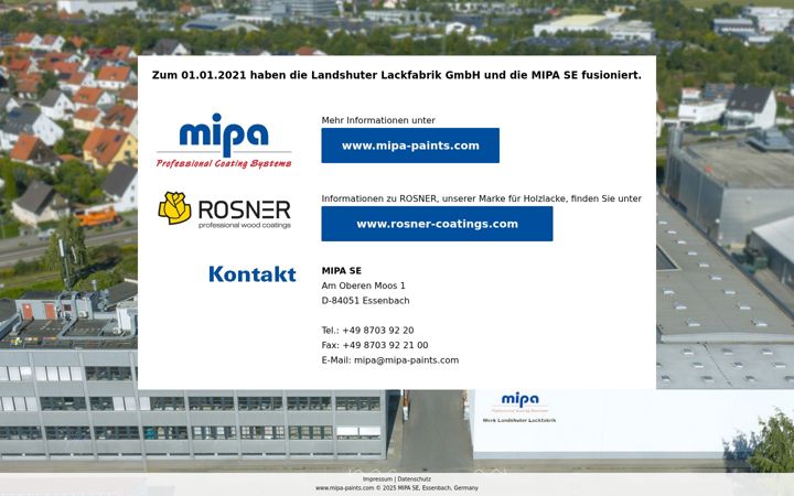 Screenshot of landshuter-lackfabrik.de