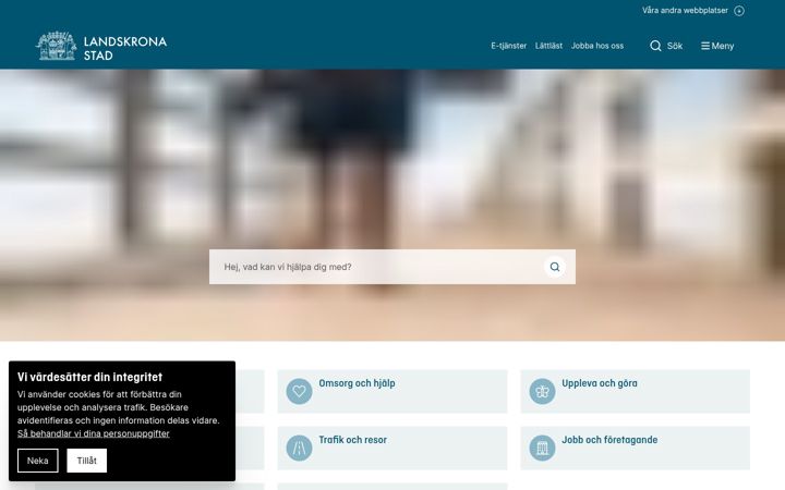 Screenshot of landskrona.se