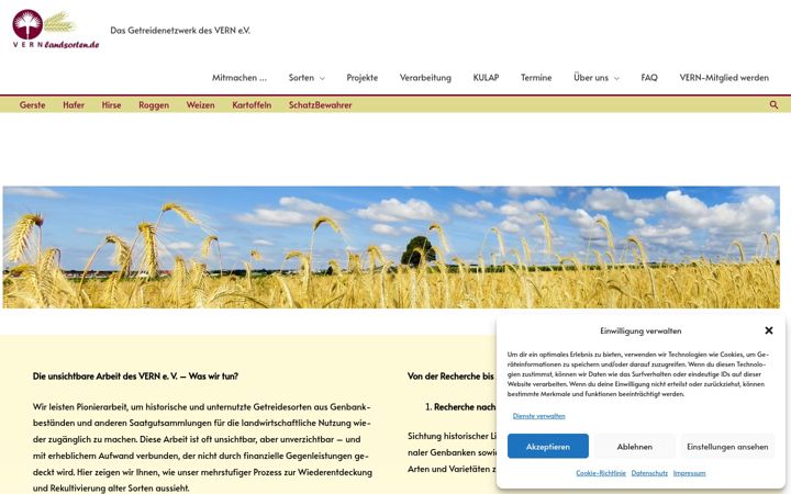 Screenshot of landsorten.de