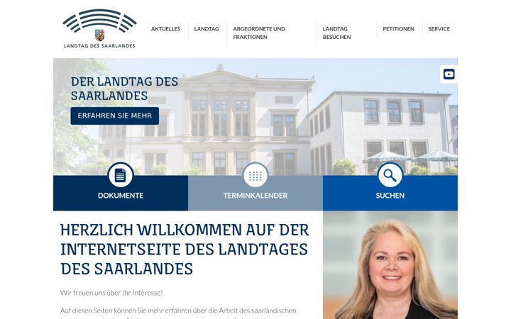 Screenshot of landtag-saar.de