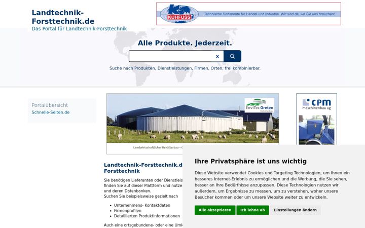 Screenshot of landtechnik-forsttechnik.de