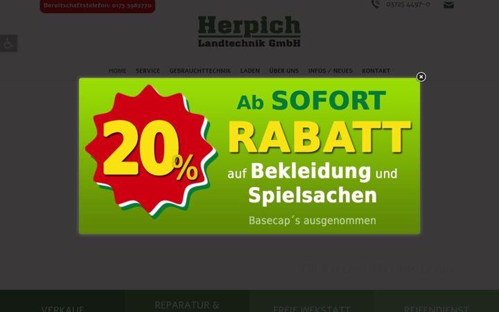 Screenshot of landtechnik-kommunaltechnik-erzgebirge.de