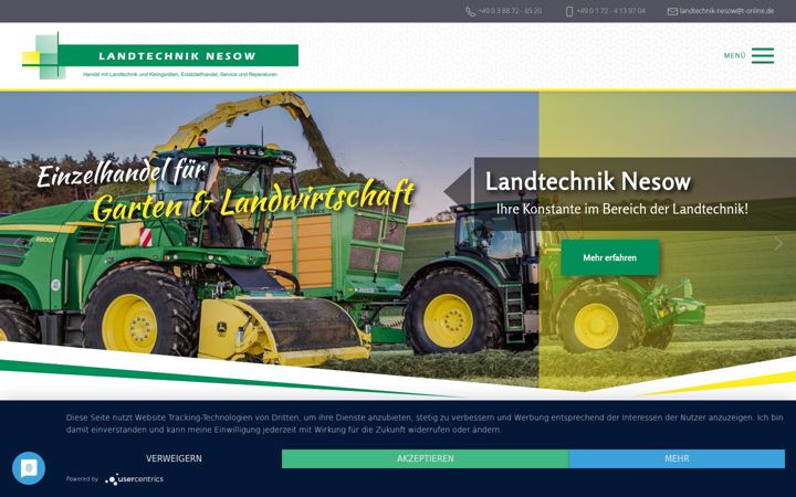 Screenshot of landtechnik-nesow.de