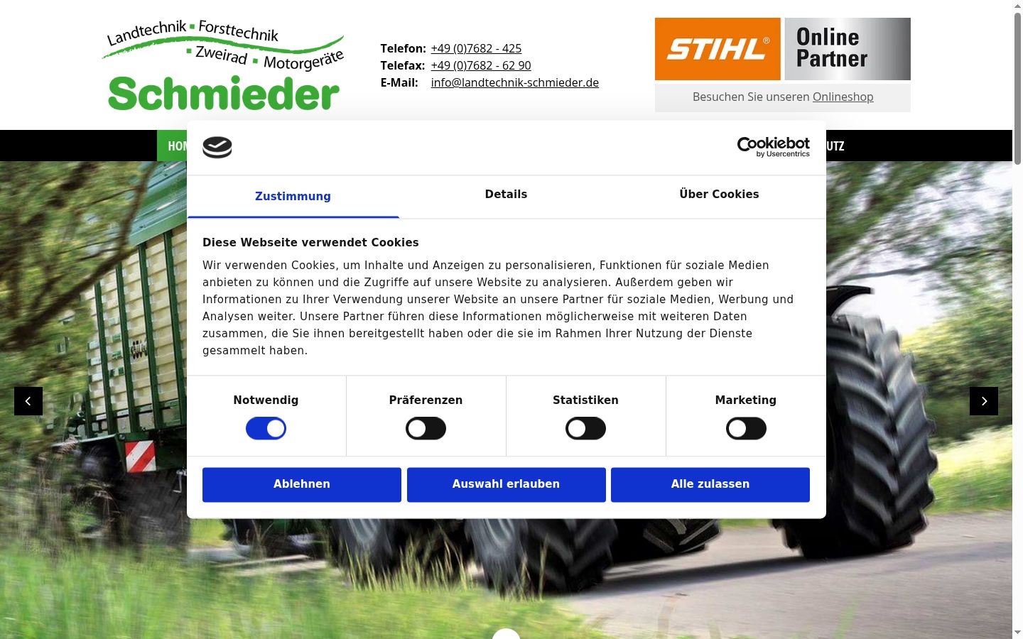 Screenshot tal-banner tal-kunsens muri qabel kwalunkwe interazzjoni