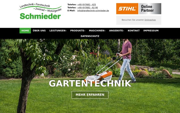 Screenshot of landtechnik-schmieder.de