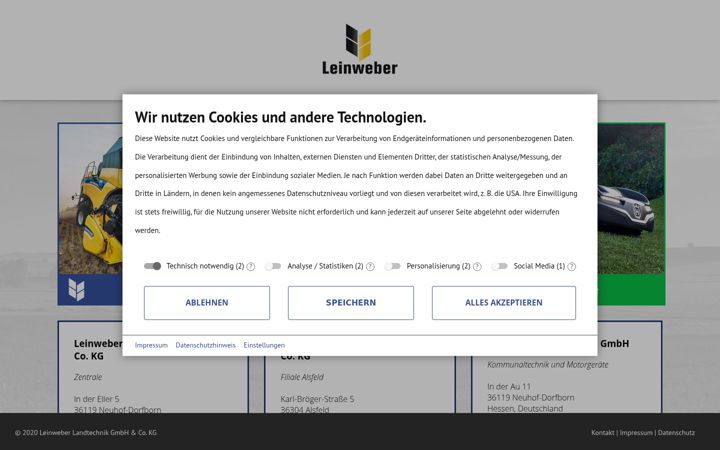 Screenshot of landtechnikleinweber.de
