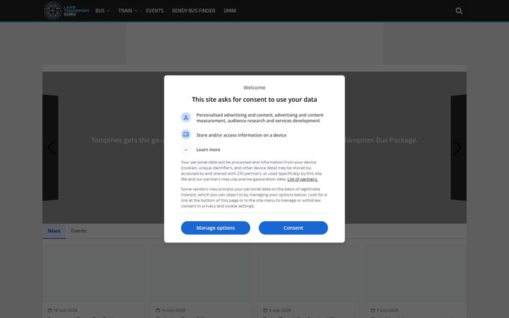 Screenshot of landtransportguru.net