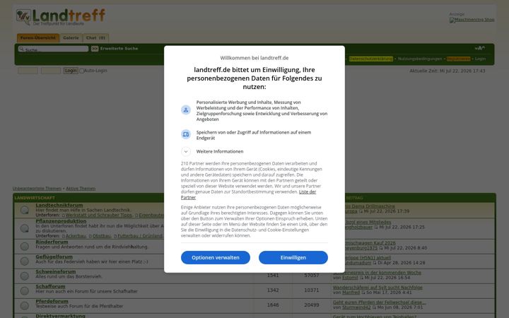 Screenshot of landtreff.de