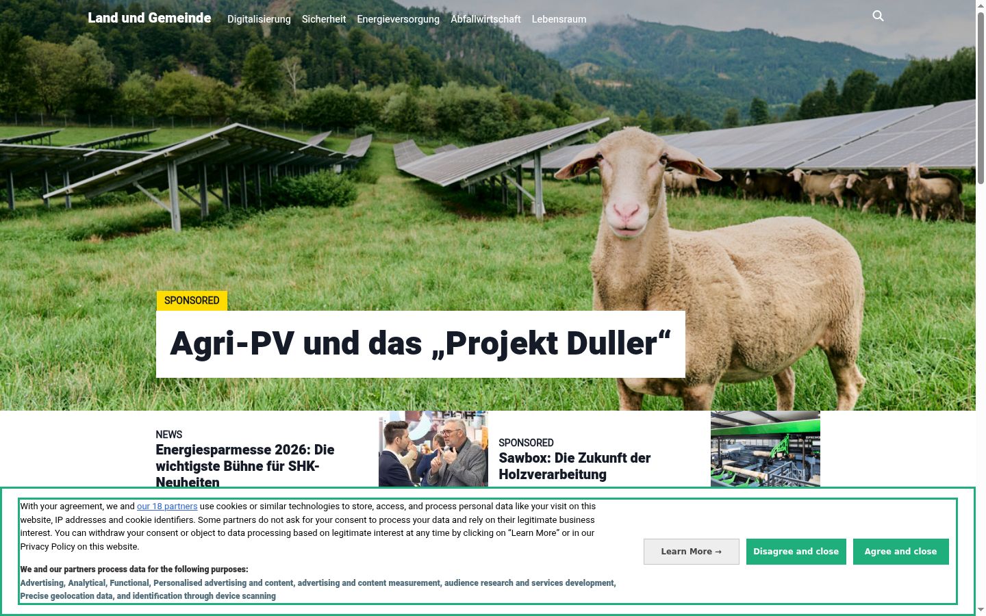 Zrzut ekranu banera zgody wyświetlanego przed jakąkolwiek interakcją