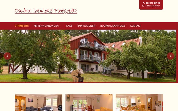 Screenshot of landurlaub-usedom.com