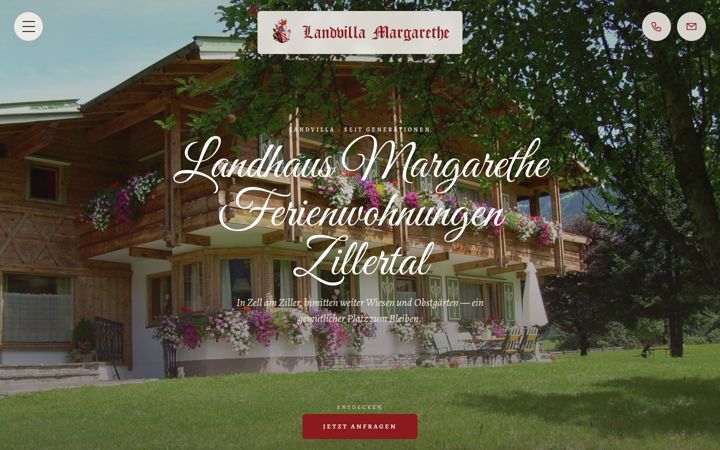 Screenshot of landvilla-margarethe.at