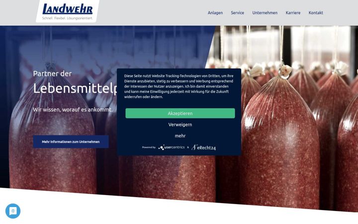 Screenshot of landwehrgmbh.de