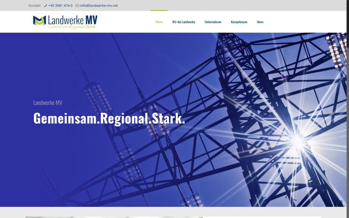 Screenshot of landwerke-mv.net