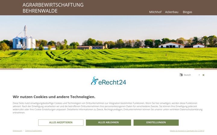 Screenshot of landwirtschaft-behrenwalde.de