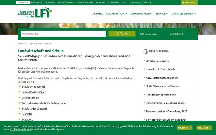 Screenshot of landwirtschaftundschule.at