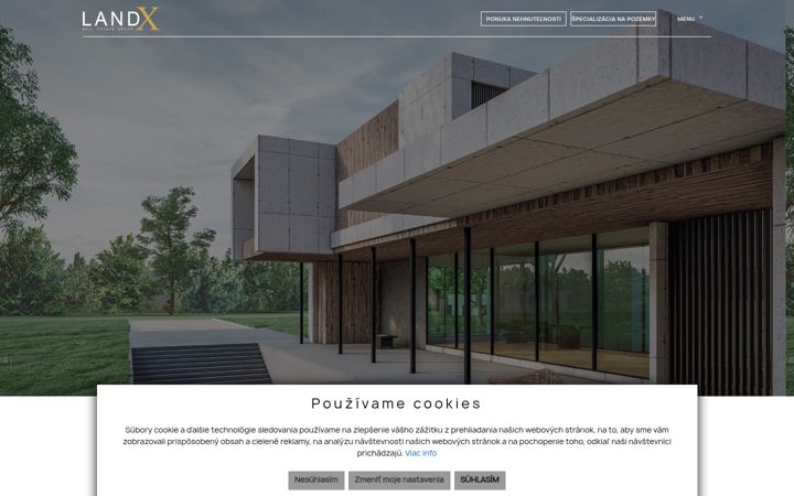 Screenshot of landx.sk
