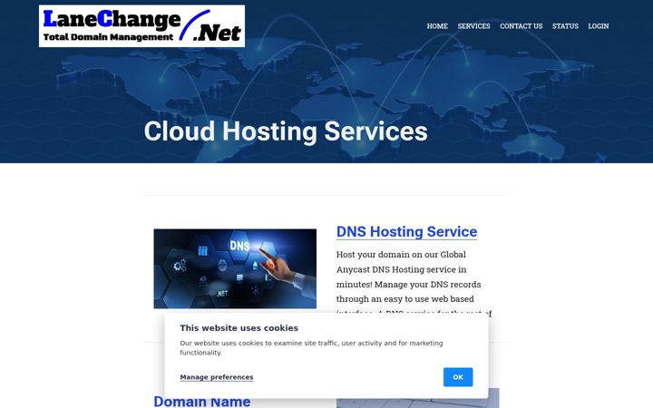 Screenshot of lanechange.net
