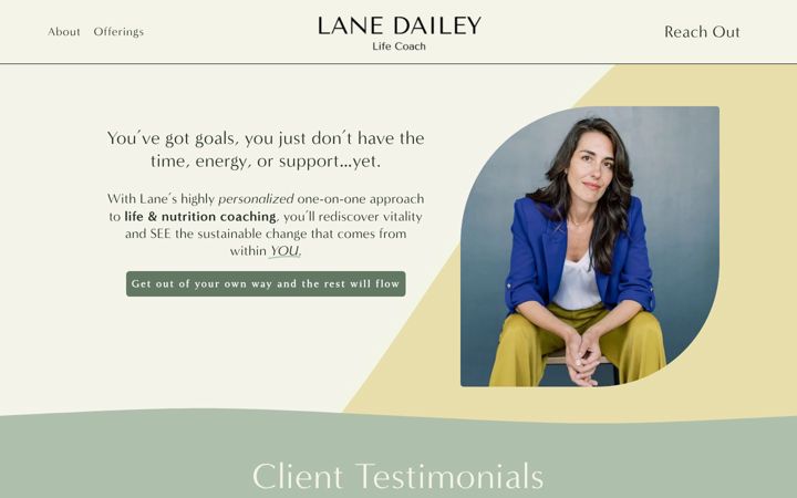 Screenshot of lanedailey.com