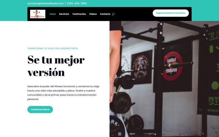 Screenshot of lanenafitness.com