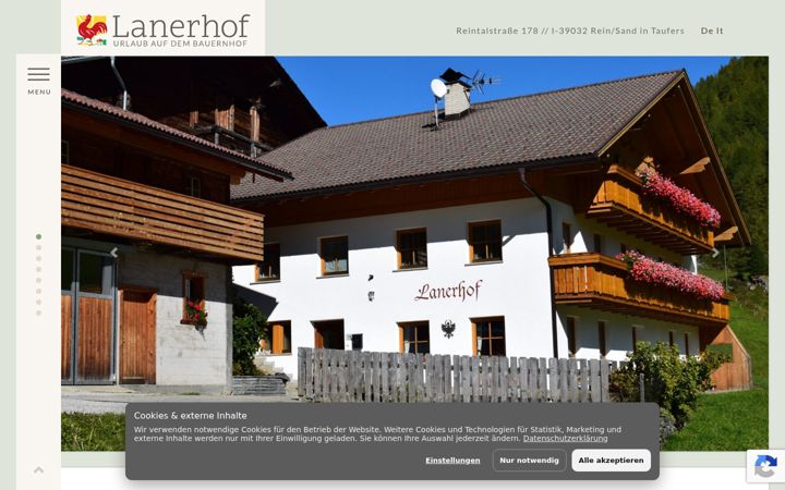 Screenshot of lanerhof.net
