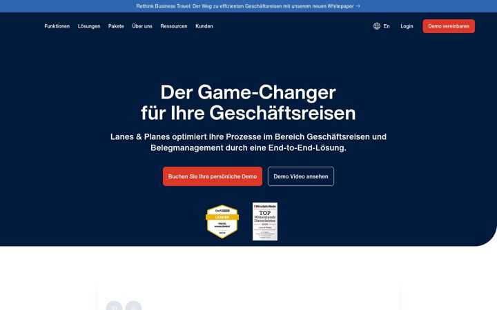 Screenshot of lanes-planes.com