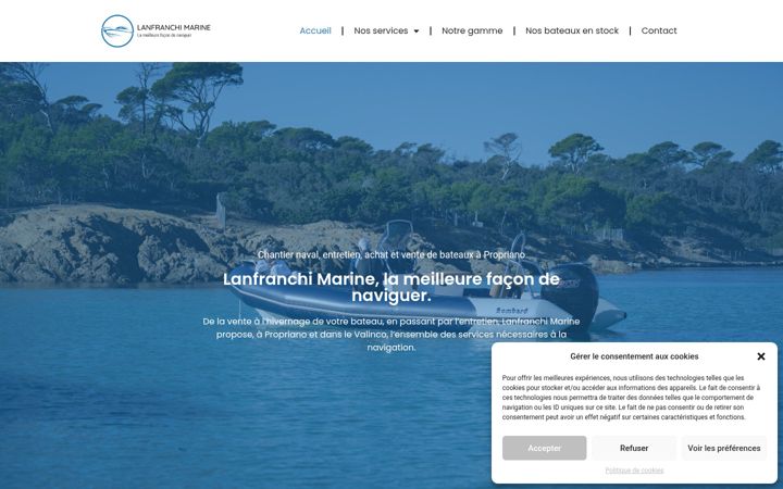 Screenshot of lanfranchi-marine.com
