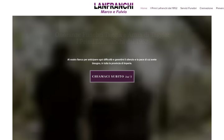 Screenshot of lanfranchipompefunebri.it