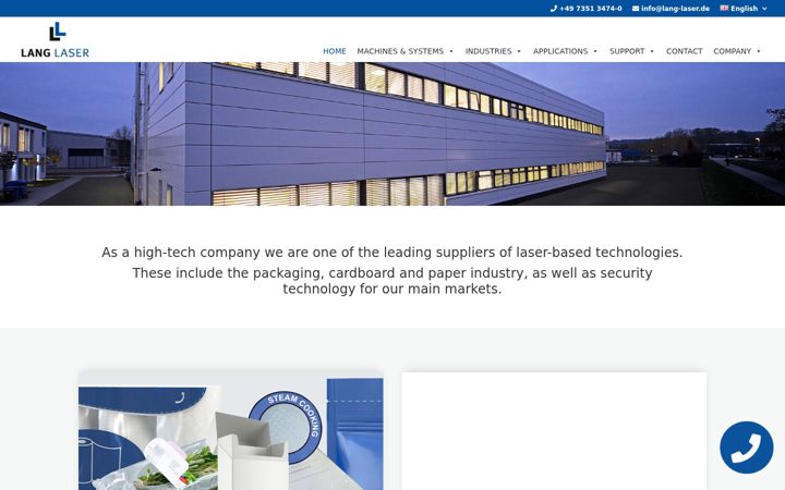 Screenshot of lang-laser.de
