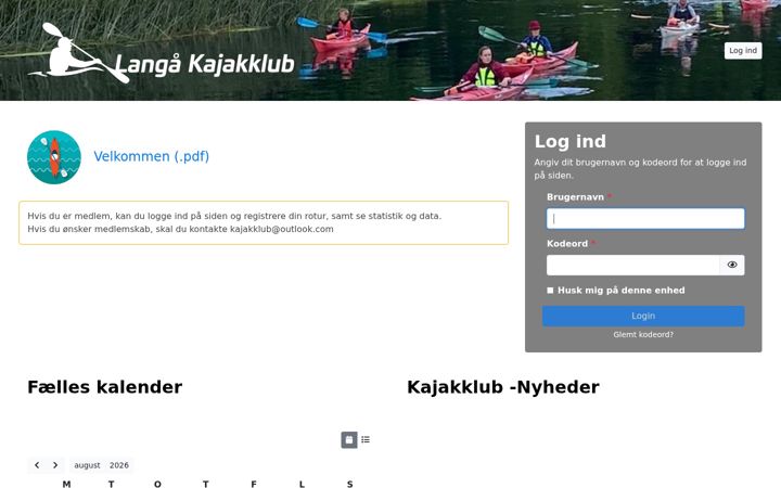 Screenshot of langaakajakklub.dk
