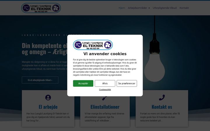 Screenshot of langaalaurbjergelteknik.dk