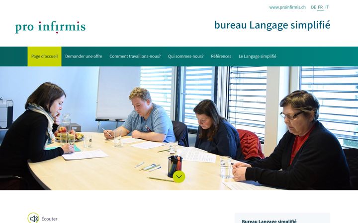 Screenshot of langage-simplifie.ch