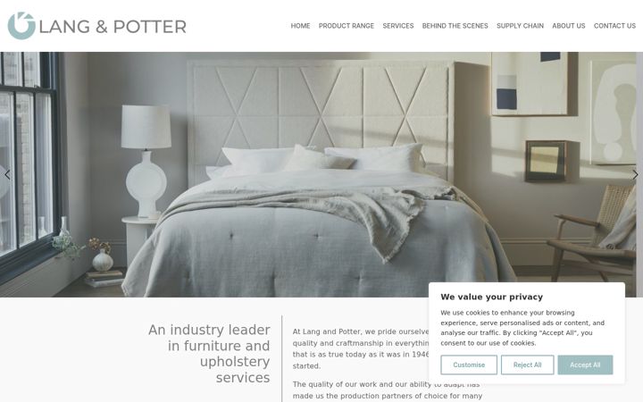 Screenshot of langandpotter.com