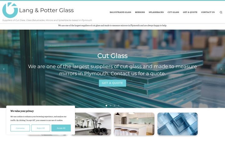 Screenshot of langandpotterglass.co.uk