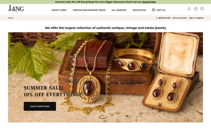 Screenshot of langantiques.com