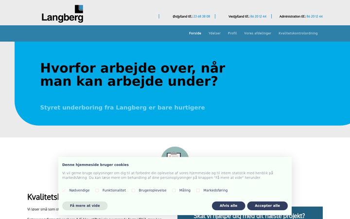 Screenshot of langberg.dk