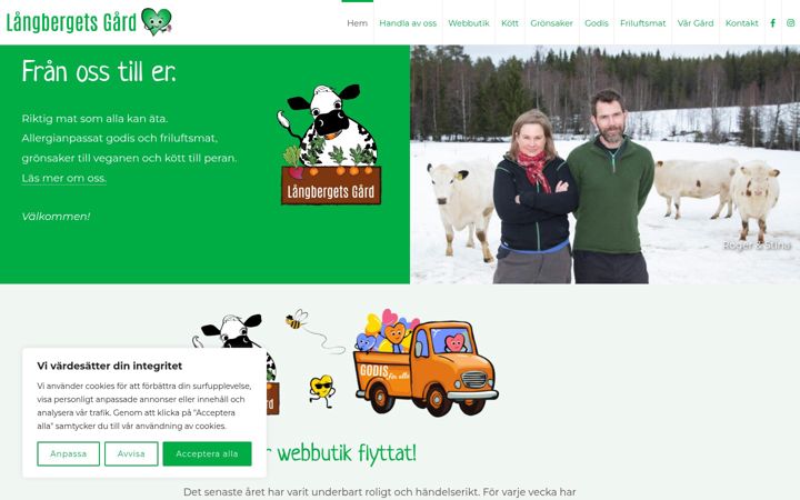 Screenshot of langbergetsgard.se