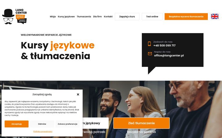 Screenshot of langcenter.pl