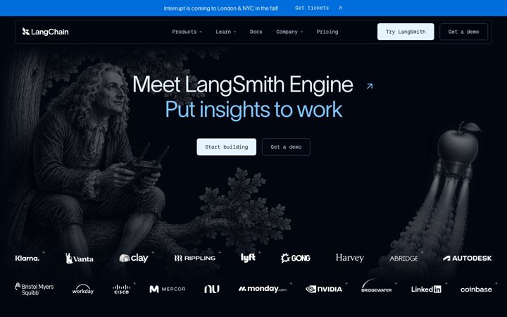 Screenshot of langchain.com