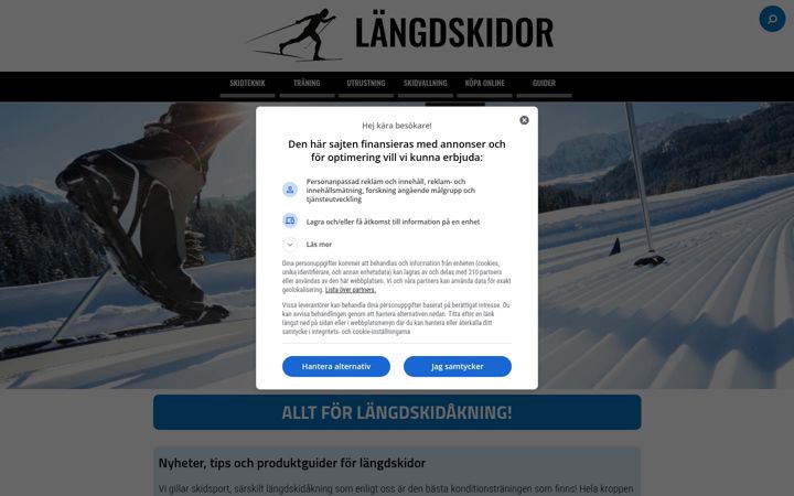 Screenshot of langdskidor.se