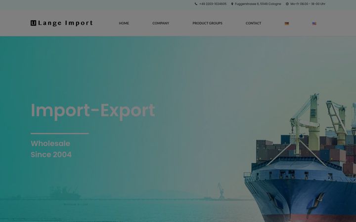 Screenshot of lange-import.com
