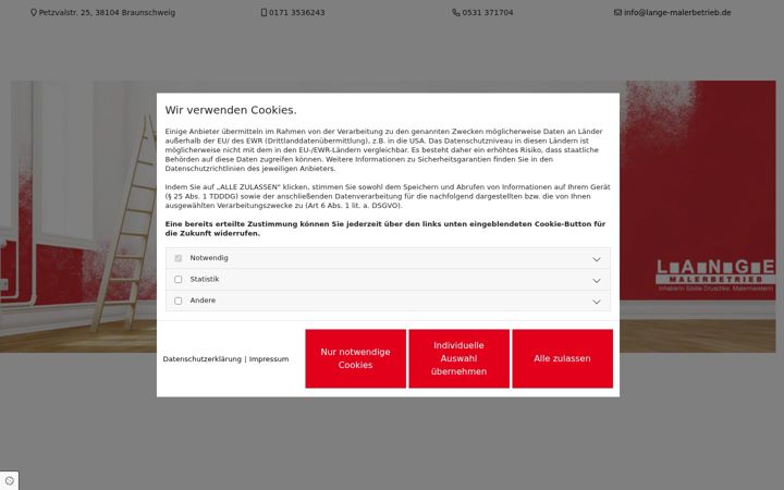 Screenshot of lange-malerbetrieb.de